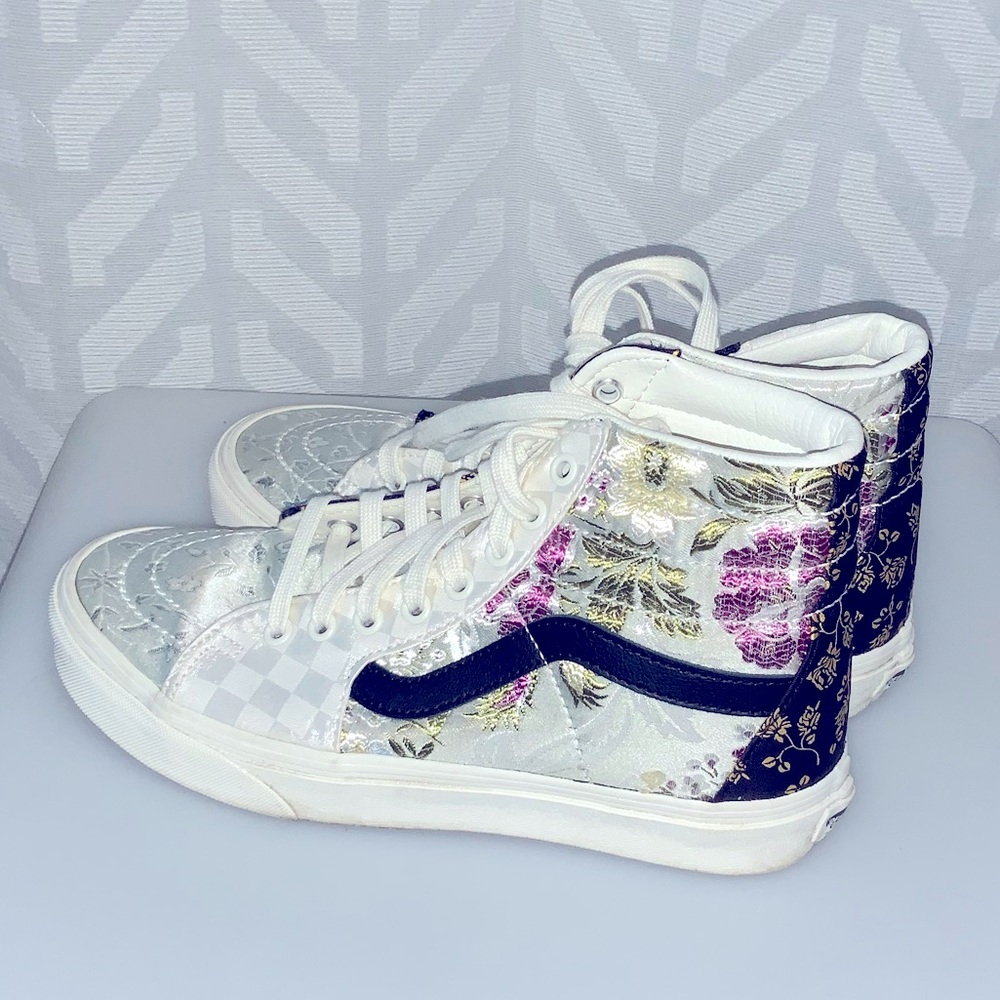 Vans Floral Patchwork Checkers High-Top Sneakers - image 3